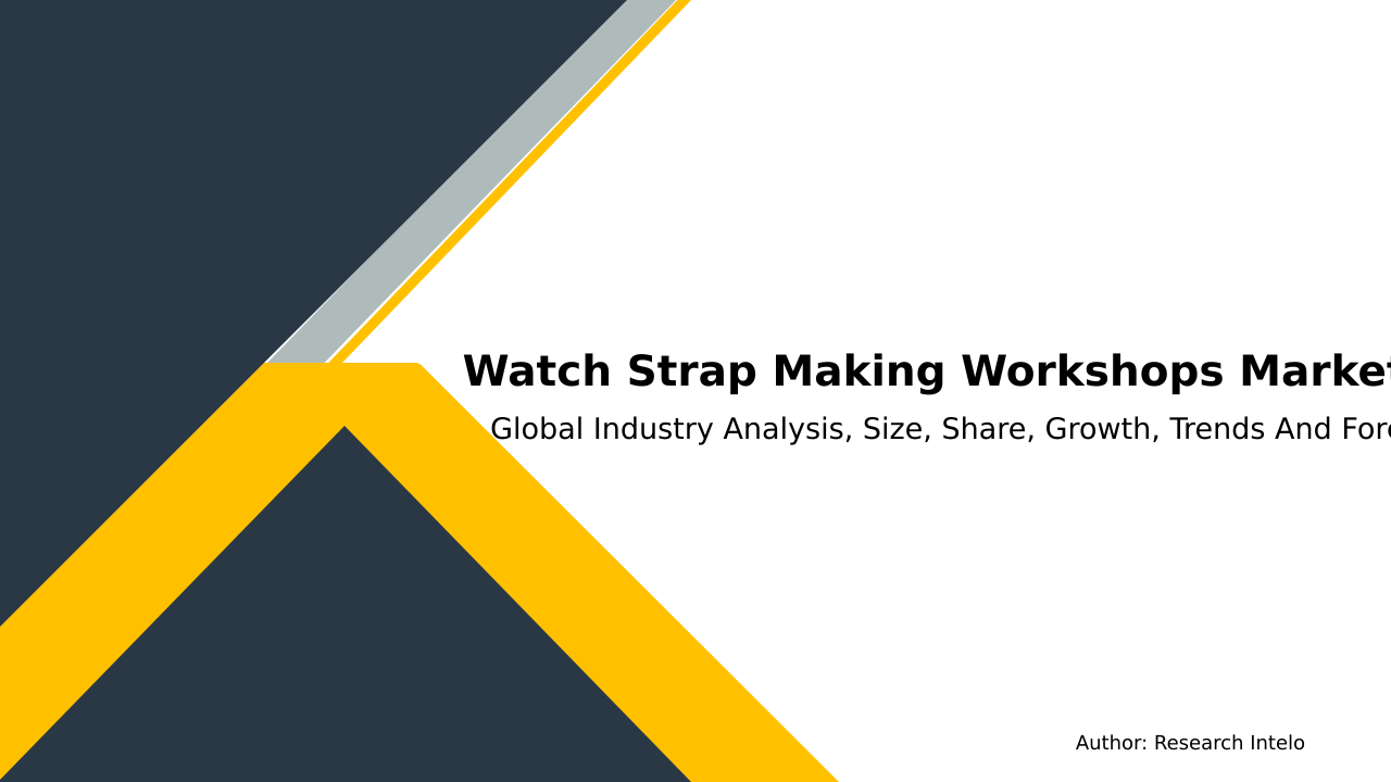 Watch Strap Making Workshops Market Research Report 2033